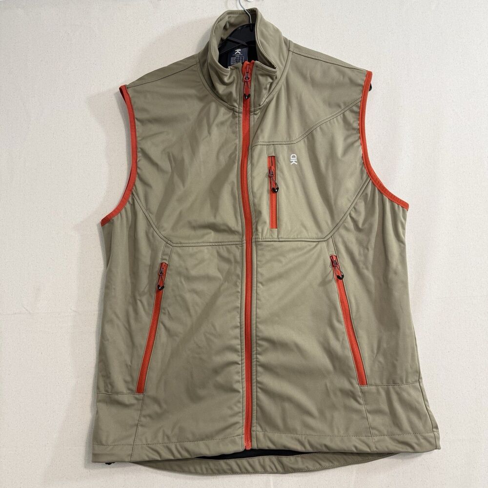 Little Donkey Andy Vest Men Size Large Khaki Water Repellent Softshell